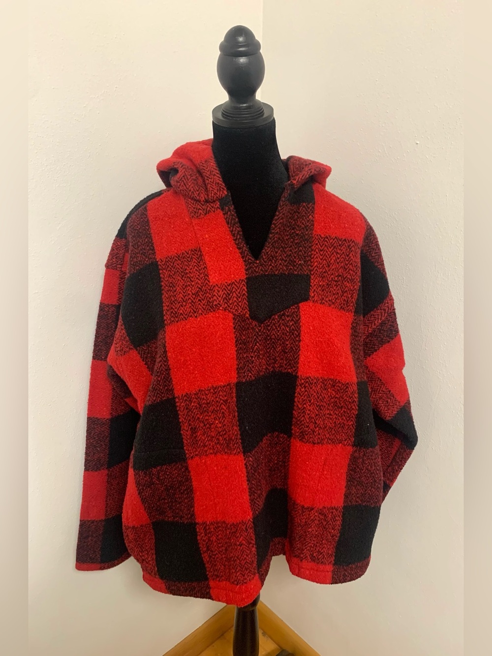 Earth Ragz Buffalo plaid Baja hoodie